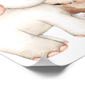 Safari Greenery Wood Slice Baby Dusche Willkommen Poster (Ecke)