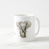 Safari Grey Elephant Animal Kaffeetasse (VorderseiteRechts)