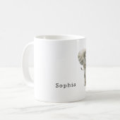 Safari Grey Elephant Animal Kaffeetasse (Vorderseite Links)