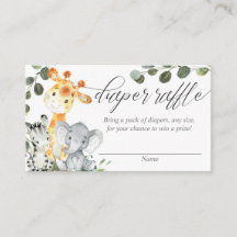 Safari Grüne Gender-neutrale Gewinnerkarten