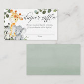 Safari Grüne Gender-neutrale Gewinnerkarten Begleitkarte (Vorne/Hinten)