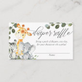 Safari Grüne Gender-neutrale Gewinnerkarten Begleitkarte (Vorderseite)