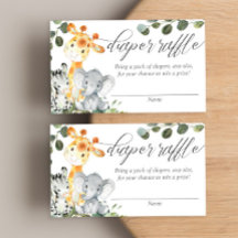 Safari Grüne Gender-neutrale Gewinnerkarten