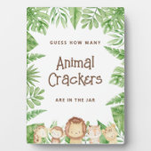Safari Guess Game Baby Shower - TableTop-Zeichen Fotoplatte (Vorderseite)