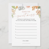 SAFARI Guess the Sweet Mess Game Card Einladung (Vorderseite)