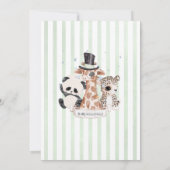 Safari Hot Air Ballon Babydusche Einladung (Rückseite)