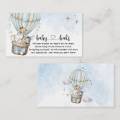 Safari Hot Air Ballon Buchanfrage Begleitkarte (Vorne/Hinten)