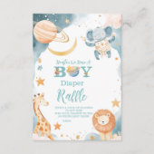 Safari Houston, wir haben einen Boy Diapper Raffle Begleitkarte (Vorderseite)