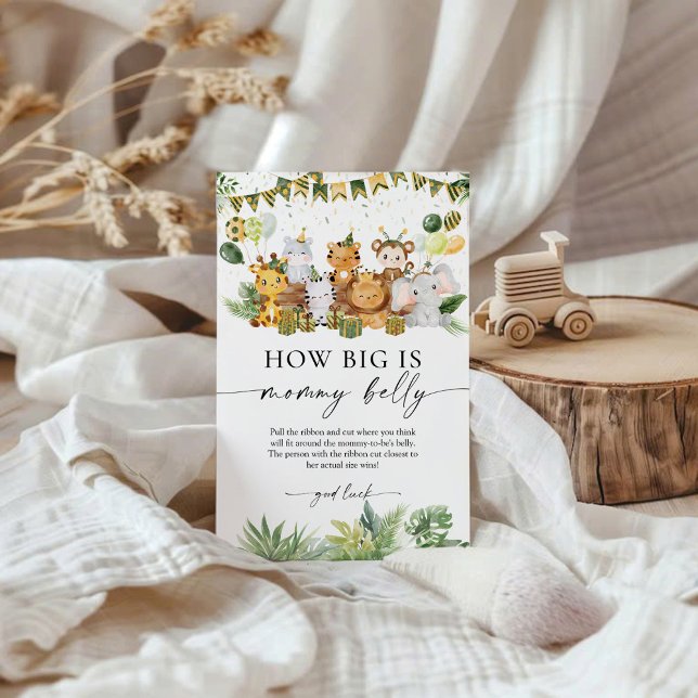 Safari How Big is Mommy's Bly Baby Shower Game (Von Creator hochgeladen)