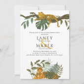 Safari Jungle Animal Engagement Party Einladung (Vorderseite)