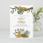 Safari Jungle Animal Engagement Party Einladung (Stehend Vorderseite)