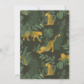 Safari Jungle Animal Engagement Party Einladung (Rückseite)