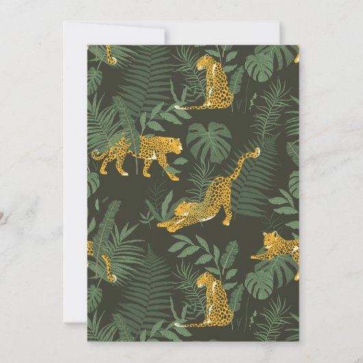 Safari Jungle Animal Engagement Party Einladung (Rückseite)