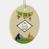 Safari Jungle Animal Illustration Baby Keramik Ornament (Rechts)