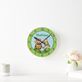 Safari Jungle Animal Kinderzimmer Wall Clock Runde Wanduhr (Zuhause)