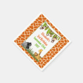 Safari Jungle Animal Theme Geburtstagsparty Serviette (Ecke)