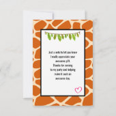 Safari Jungle Animal Theme Party Danke (Rückseite)