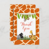 Safari Jungle Animal Theme Party Danke (Vorne/Hinten)