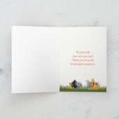 Safari Jungle Animal Theme Vielen Dank Dankeskarte (Innenseite)