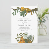 Safari Jungle Animal Wedding Einladung (Stehend Vorderseite)