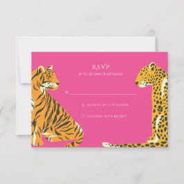 Safari Jungle Animal Wedding RSVP Karte