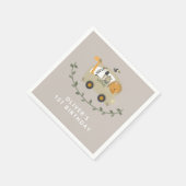 Safari Jungle Animals 1. Geburtstag Individuelle N Serviette (Ecke)