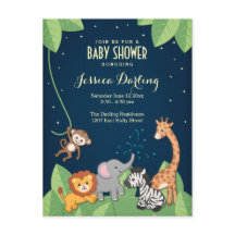 Safari Jungle Animals Adorable Baby Dusche