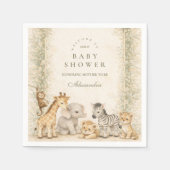 Safari Jungle Animals Arch Baby Shower Serviette (Vorderseite)