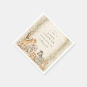 Safari Jungle Animals Arch Baby Shower Serviette (Ecke)