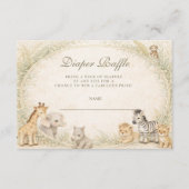 Safari Jungle Animals Arch Diapper Raffle Begleitkarte (Vorderseite)