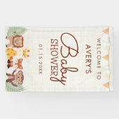 Safari Jungle Animals Baby Dusche Begrüßungszeiche Banner (Horizontal)
