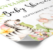 Safari Jungle Animals Baby Dusche Begrüßungszeiche Poster (Ecke)