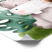 Safari Jungle Animals Baby Dusche Begrüßungszeiche Poster (Ecke)