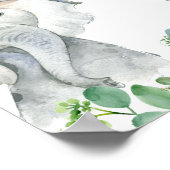 Safari Jungle Animals Baby Dusche Begrüßungszeiche Poster (Ecke)