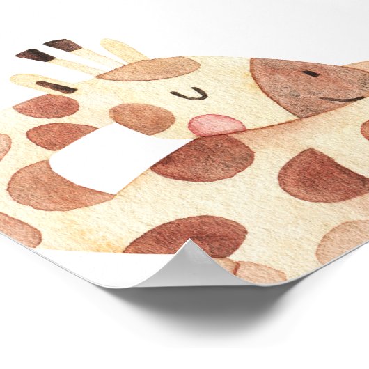 SAFARI Jungle Animals Baby Dusche Willkommen Poster (Ecke)