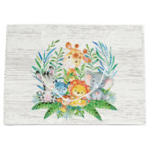 Safari Jungle Animals Baby Showbeutel Große Geschenktüte (Vorderseite)