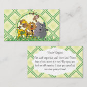 Safari Jungle Animals Baby Showbucher anfordern Begleitkarte (Vorne/Hinten)