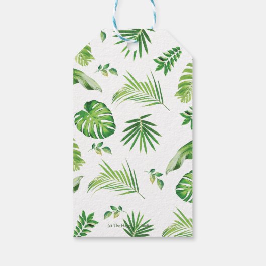 Safari Jungle Animals Baby Shower Boy Green Forest Geschenkanhänger (Rückseite)