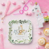 Safari Jungle Animals Baby Shower Paper Plates Pappteller (Party)