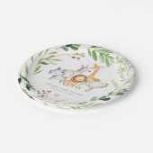 Safari Jungle Animals Baby Shower Paper Plates Pappteller (Schrägansicht)
