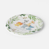 Safari Jungle Animals Baby Shower Paper Plates Pappteller (Schrägansicht)