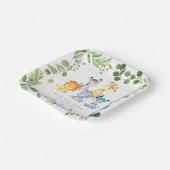 Safari Jungle Animals Baby Shower Paper Plates Pappteller (Gewinkelt)