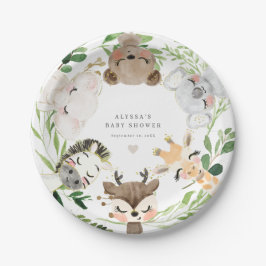Safari Jungle Animals Baby Shower Paper Plates Pappteller