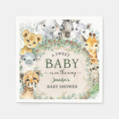 Safari Jungle Animals Baby Shower Tropical Serviette (Vorderseite)