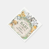 Safari Jungle Animals Baby Shower Tropical Serviette (Ecke)