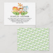 Safari Jungle Animals Babydusche - Geschenkidee Begleitkarte (Vorne/Hinten)