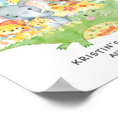 Safari Jungle Animals Begrüßungsdusche Poster (Ecke)