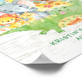Safari Jungle Animals Begrüßungsdusche Poster (Ecke)