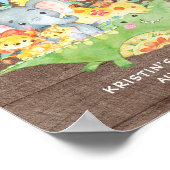 Safari Jungle Animals Begrüßungsdusche Poster (Ecke)