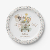 Safari Jungle Animals Boho Baby Dusche Pappteller (Vorderseite)